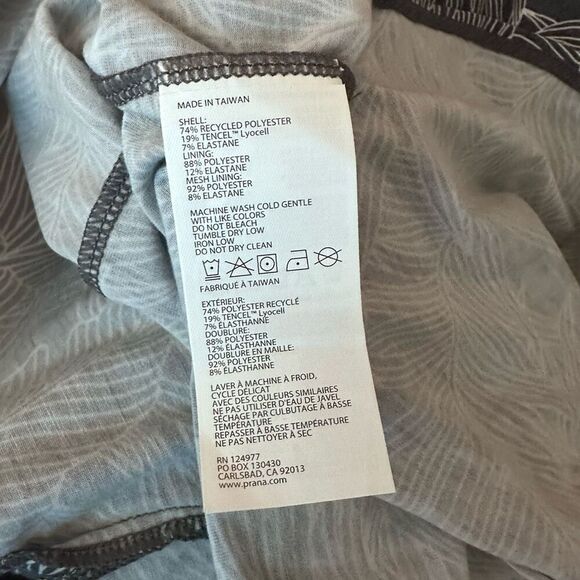 prAna WASHED BLACK FRONDS AYLA BUILT IN BRA V-NECK SPAGHETTI STRAP DRESS Size Me - Picture 5 of 9